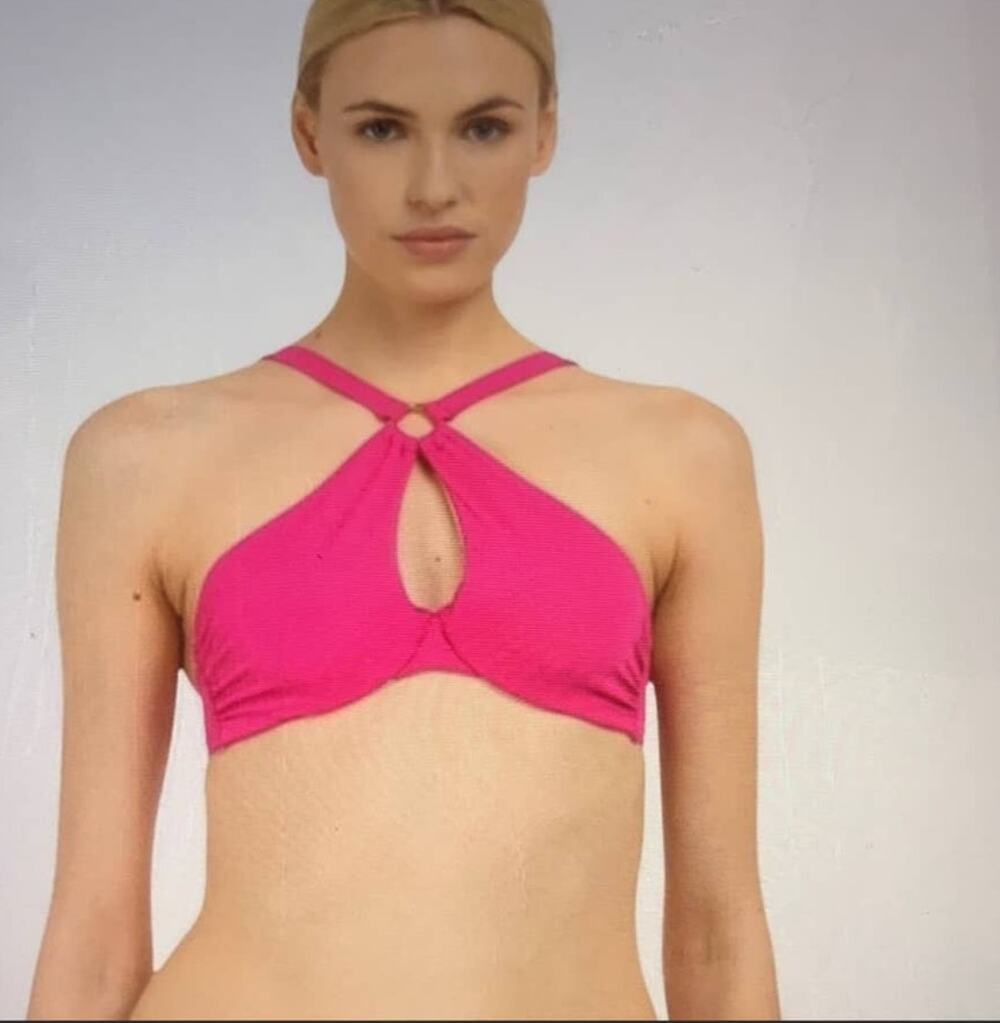 L'Agent Agent Provocateur Adrina Pink Bikini Top - S